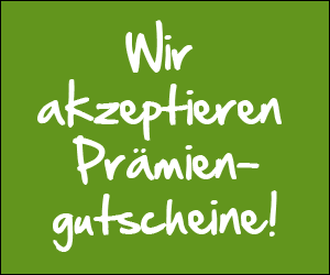 Wir akzeptieren Pr&auml;miengutscheine!